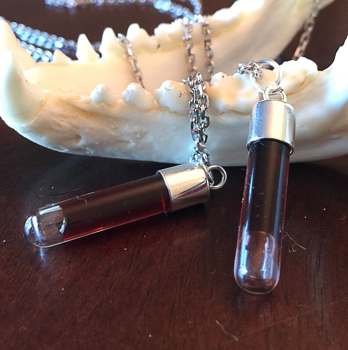 Sterling Silver Blood Vial Pendant Kit Lovers Includes Etsy