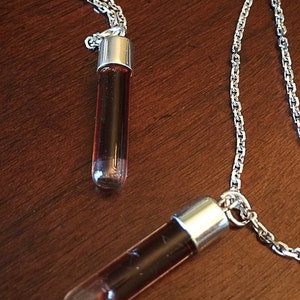 Sterling Silver Single Piece Blood Vial Pendant Kit Includes Anticoagulant image 3