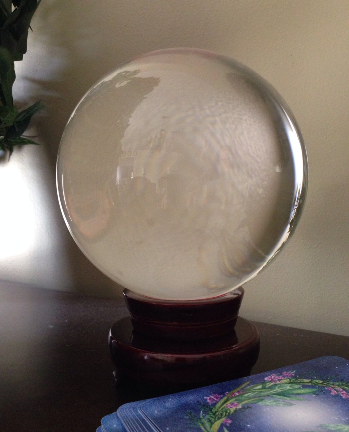 Large Quartz Crystal Ball 5 Diameter Wicca Pagan Etsy