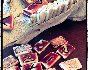 Real Bone and Blood Runes - Elder Futhark