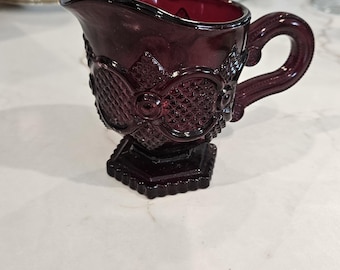 Vintage Avon 1876 Cape Cod Ruby Red Glass Creamer Pitcher