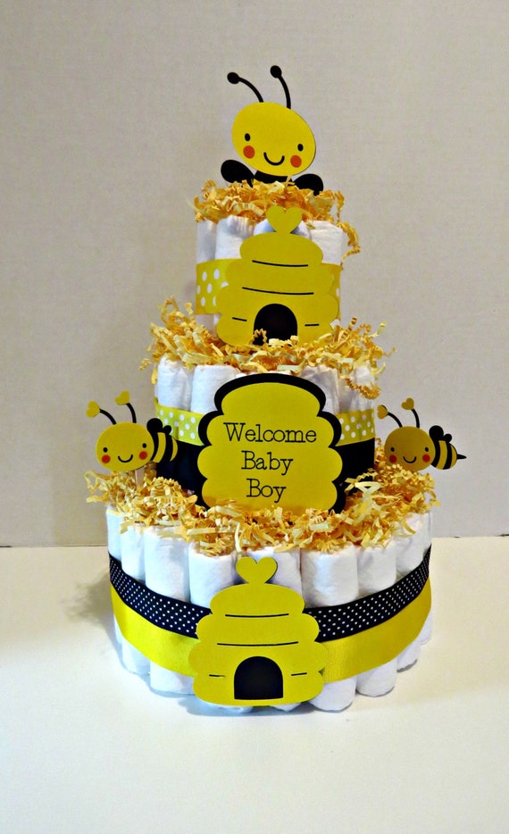 bumble bee diaper cake baby shower