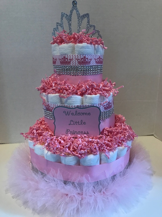 princess diaper cake with tutu