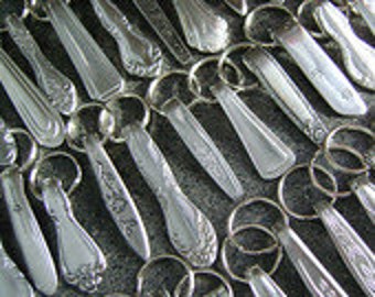 Wholesale Lot - 100 Stainless Steel Keychains, Wholesale Keychains, Stainless Keyrings, Keyrings, Keyfobs, Repurposed Accessories, NuForm