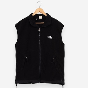 vintage 90s black fleece the north face zip up outdoors athletic vest size x-large