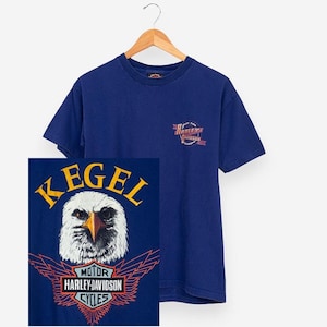 vintage 90s violet kegel harley davidson rockford illinois eagle single stitch t-shirt size medium
