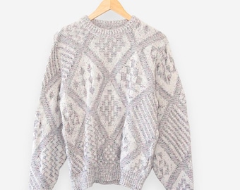 vintage 90s geometric pullover sweater size medium