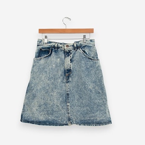 Vintage 90s Acid Wash Jeansrock 76cm Taille
