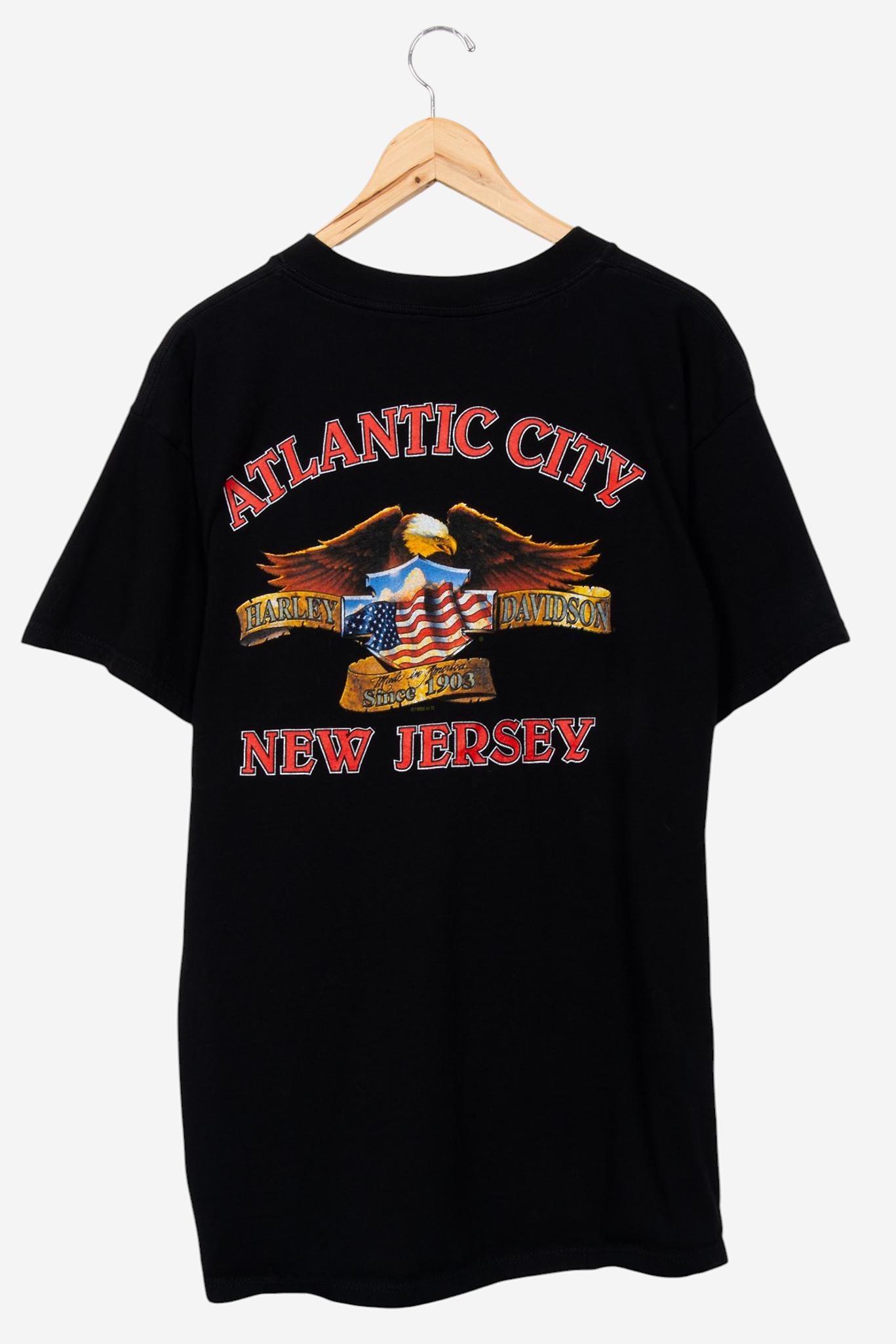 Vintage 90s Black Harley Davidson Flame T-shirt Size Xl - Etsy
