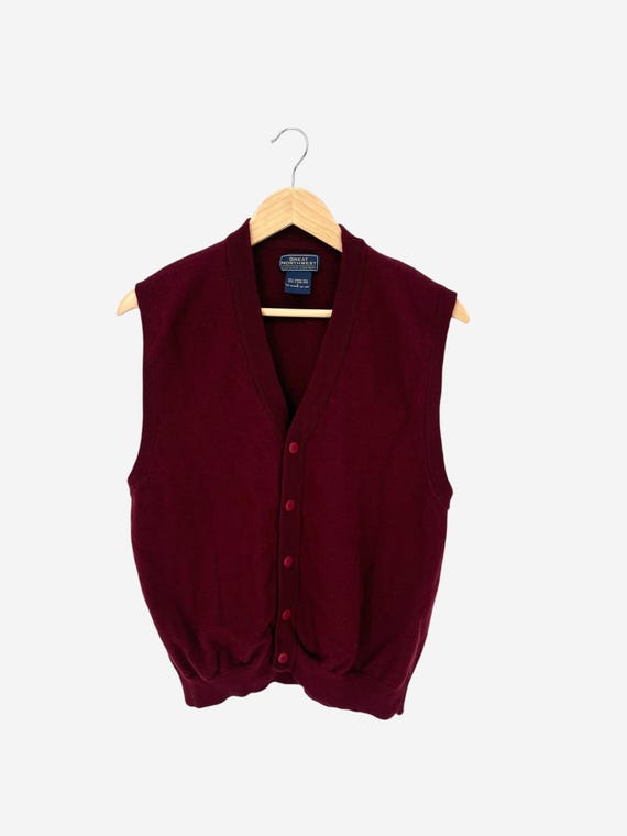 vintage 90s great northwest clothing co button down wool preppy academia sweater vest