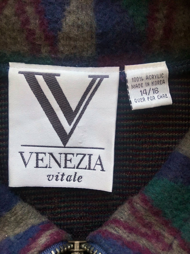 vintage oversized tribal print fleece jacket vintage 1990s boho bohemian hippie fleece pullover