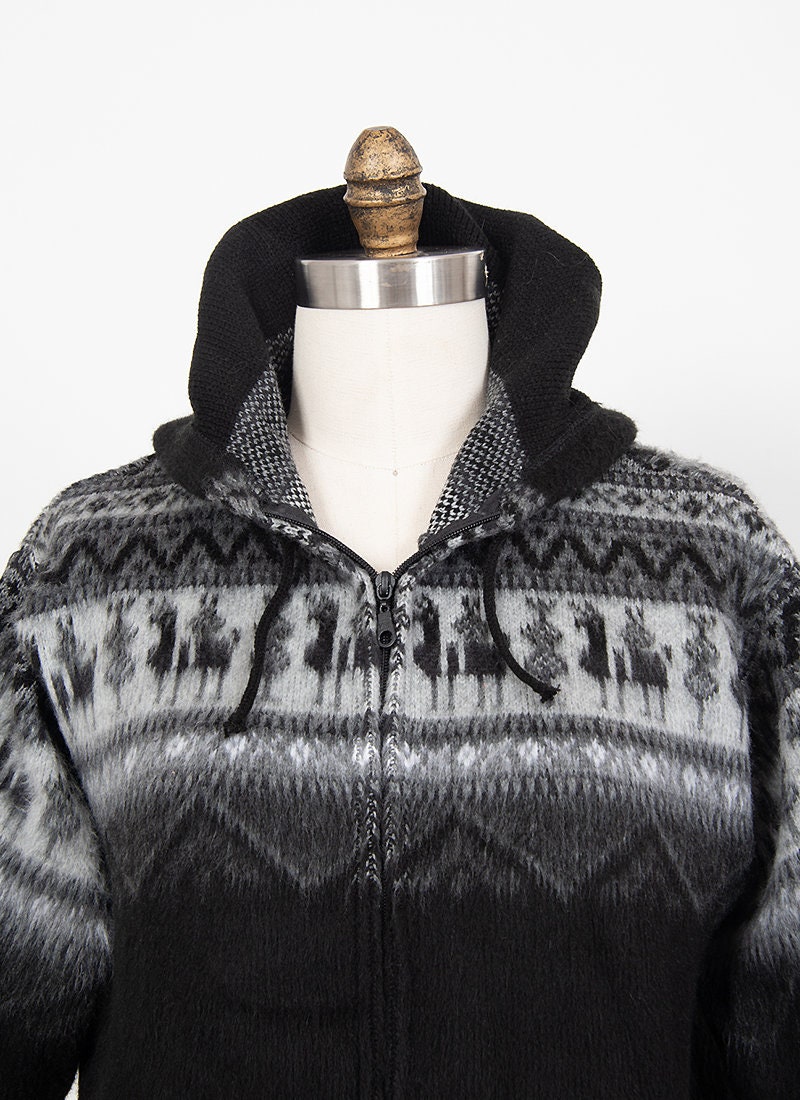 Vintage Llama Alpaca Zip up Bohemian Hippie Hoodie Jacket Size - Etsy