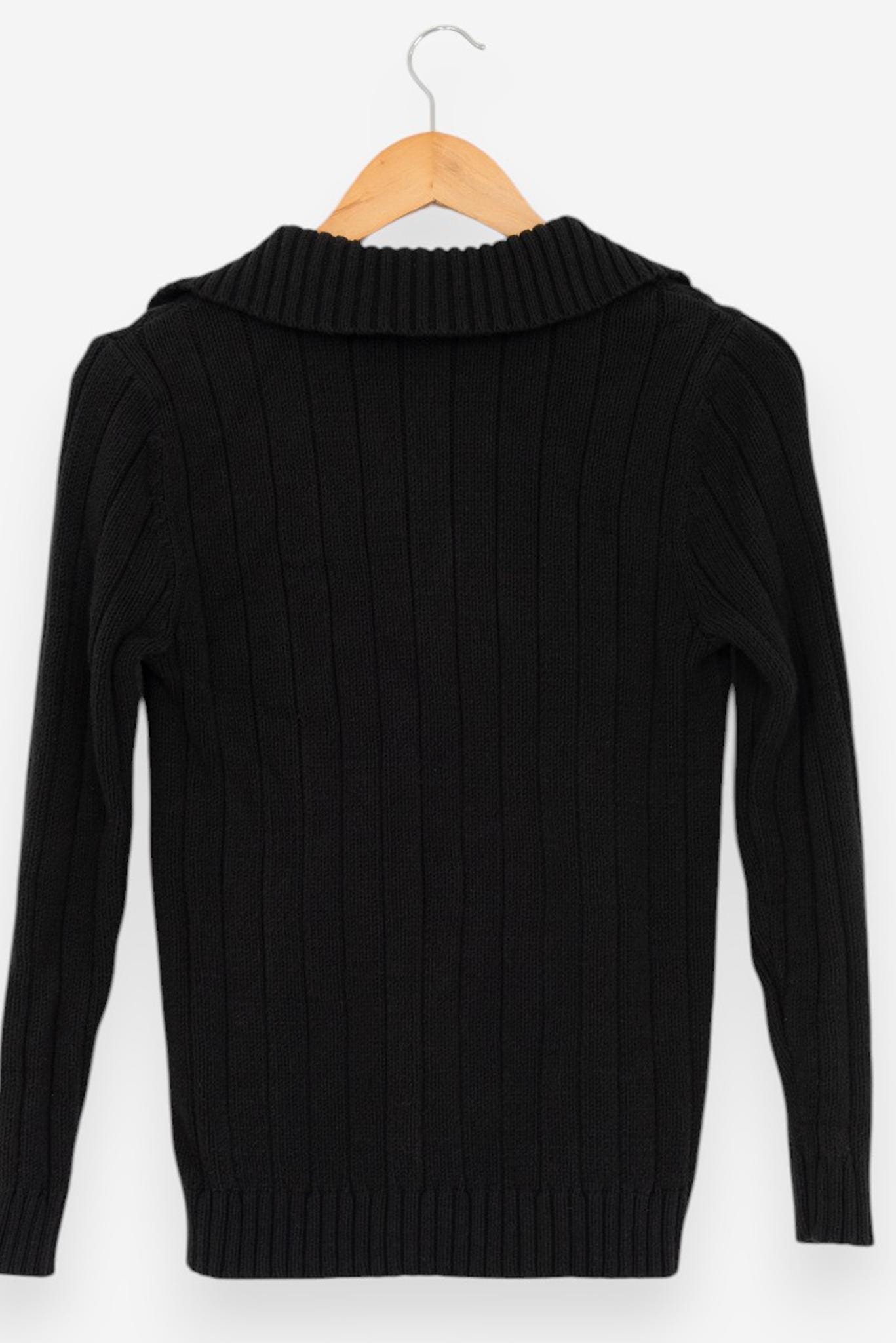 Vintage】90s Full-zip black Knit 【公式通販】