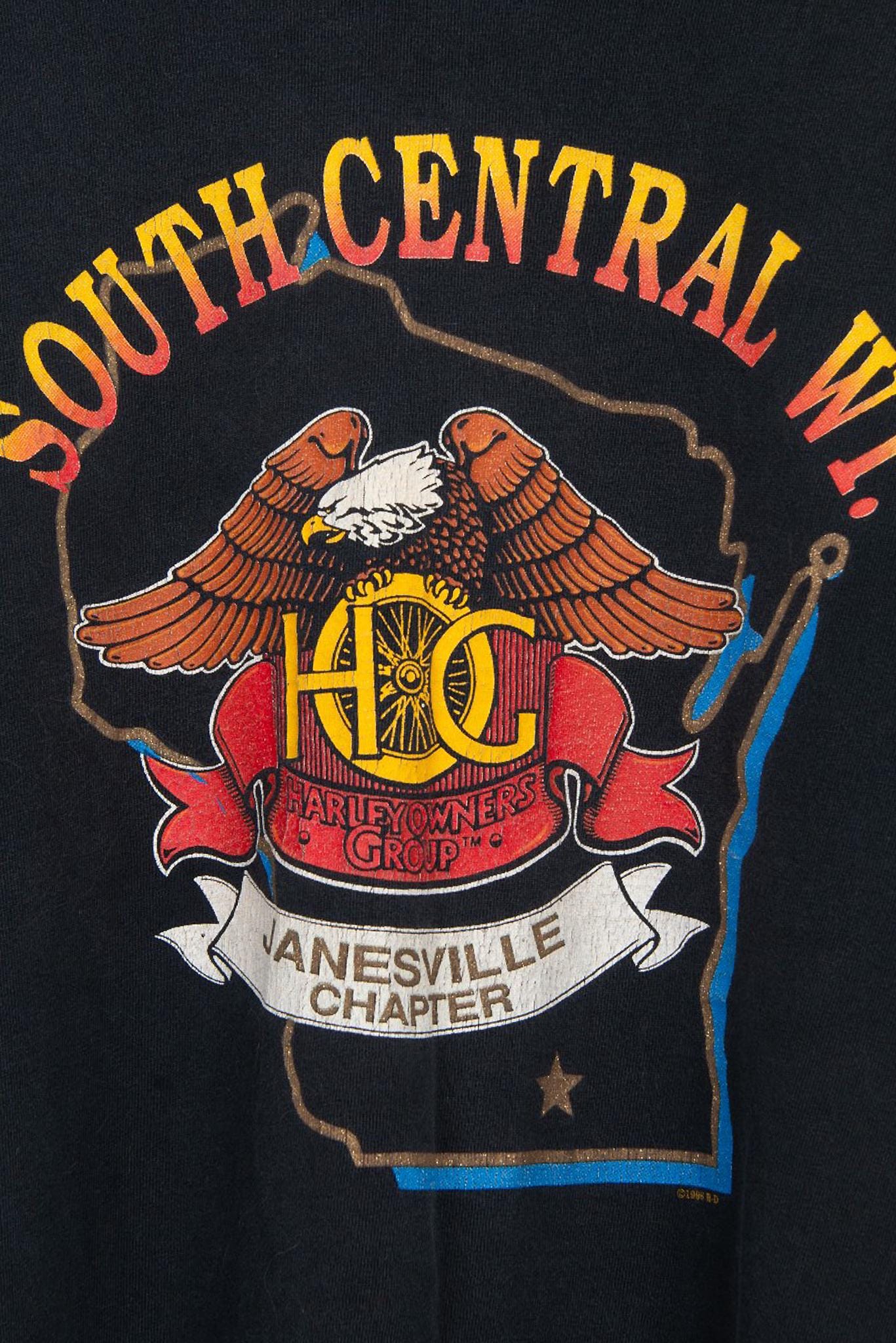 ヴィンテージ90年代ハーレーダビッドソンイーグルTシャツ：シングル