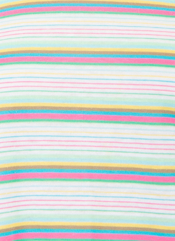vintage 70s pastel color striped short sleeve shi… - image 7