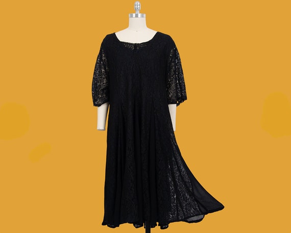 vintage 90s plus size nostalgia black lace gothic… - image 1