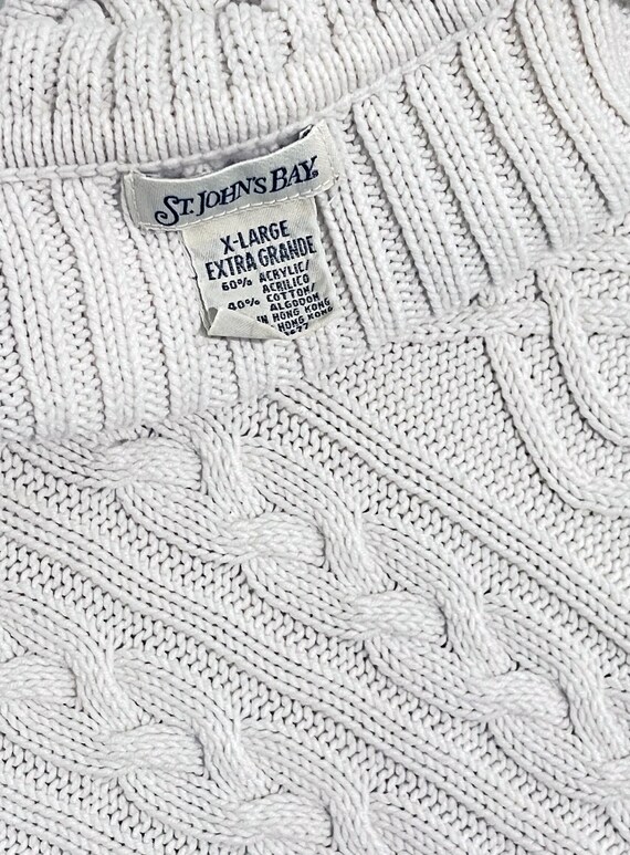 Vintage 90s St Johns Bay Cable Knit Pullover Swea… - image 3