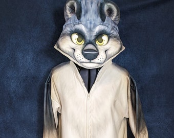 Grijze wolf-kigurumi