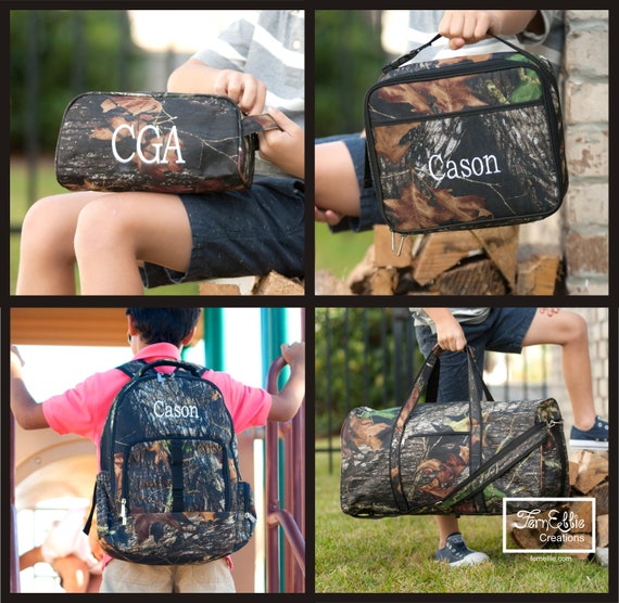 Woods Collection, Monogram Backpack, Back to School, Camo Lunch Box, Camo, Camouflage Backpack, Travel Gear, Personalized, FREE MONOGRAM