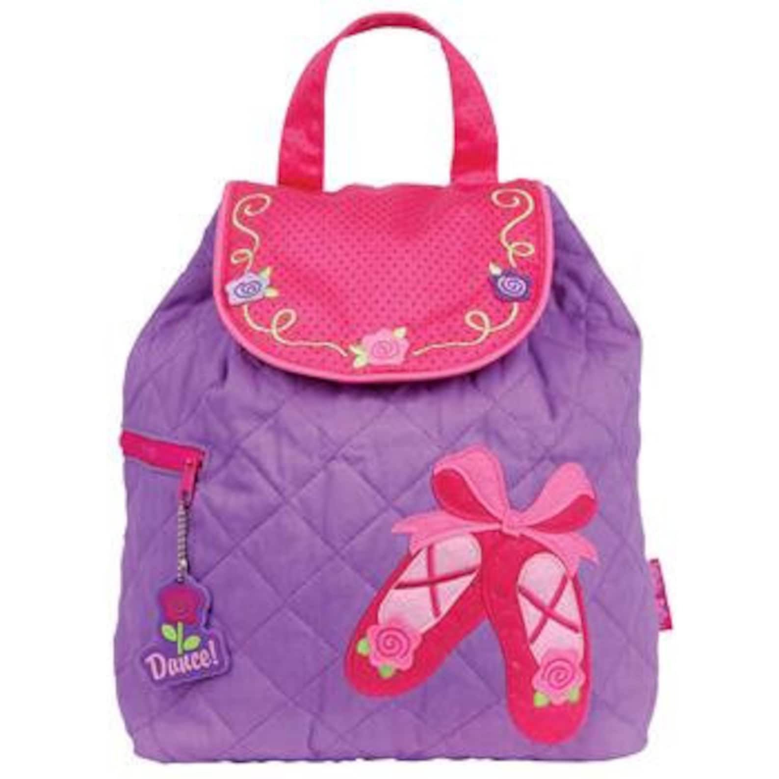 ballet shoes personalized quilted children's backpack, monogram, preschool backpack, toddler backpack, diaper bag