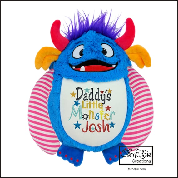 SPIKE THE MONSTER Personalized Cubbies, Stuffed Animal Gift, Birth Stats, Monogrammed Gift, Personalized Teddybear* Plush Toys*