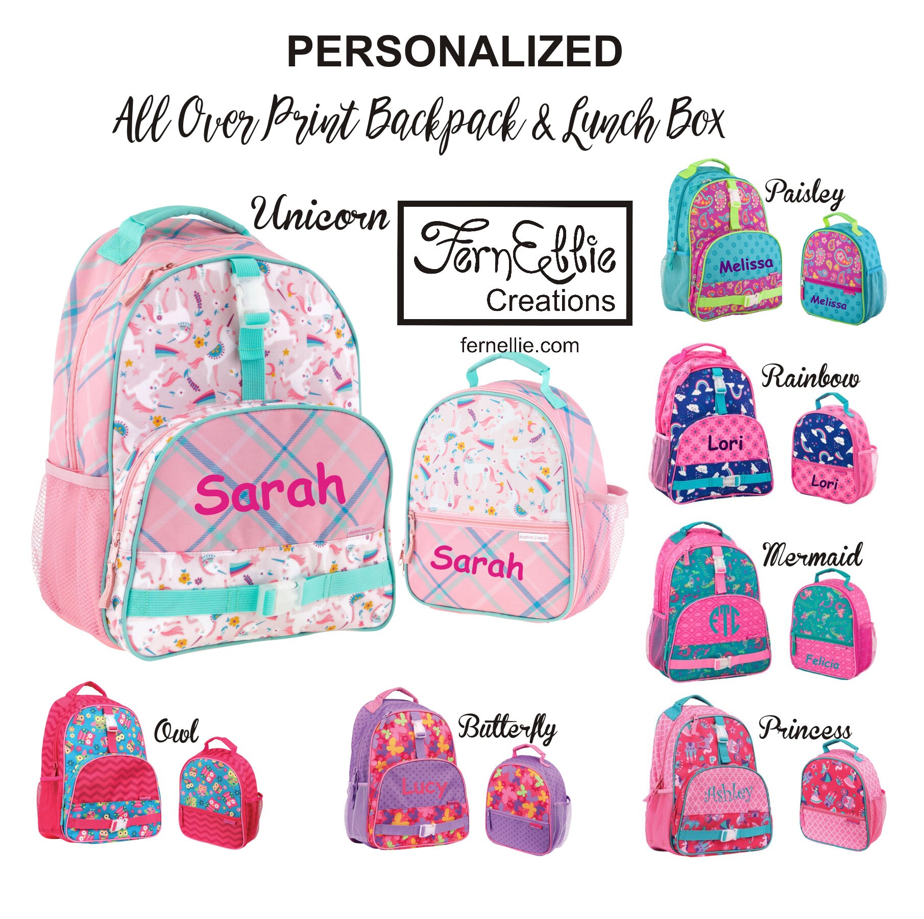personalized backpacks and lunch boxes