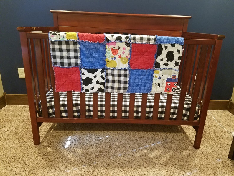 Barnyard Baby Boy Nursery Bedding Farm Nursery Bedding/ Cow Pig Farm