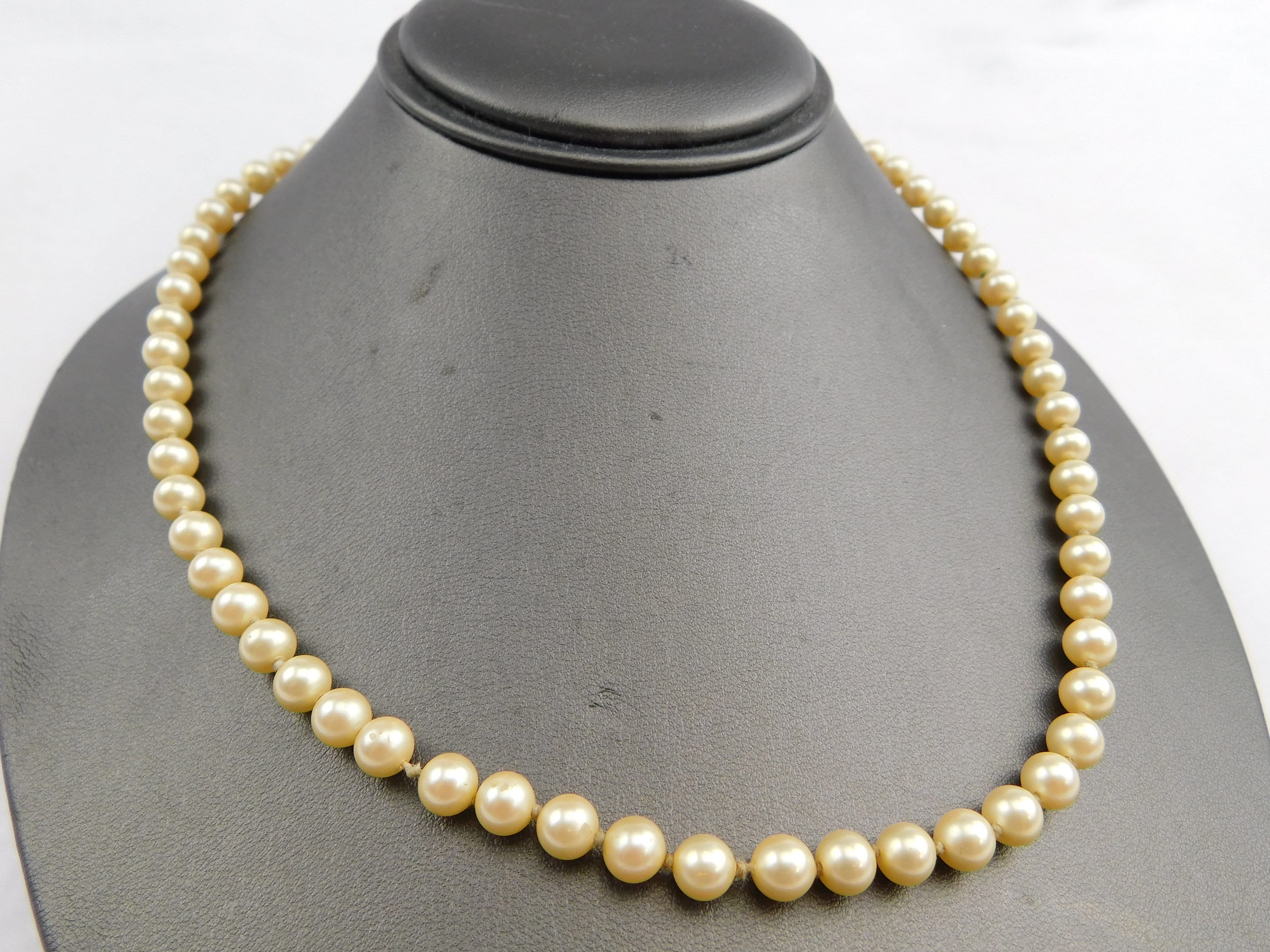 12mm Faux Pearl Necklace & Length - Kezef Creations