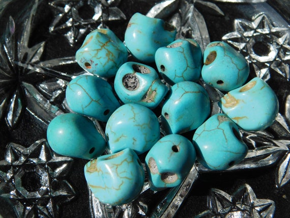 White Howlite Turquoise Gemstone Carved Round Ball Spacer Loose Beads 12mm 16" 