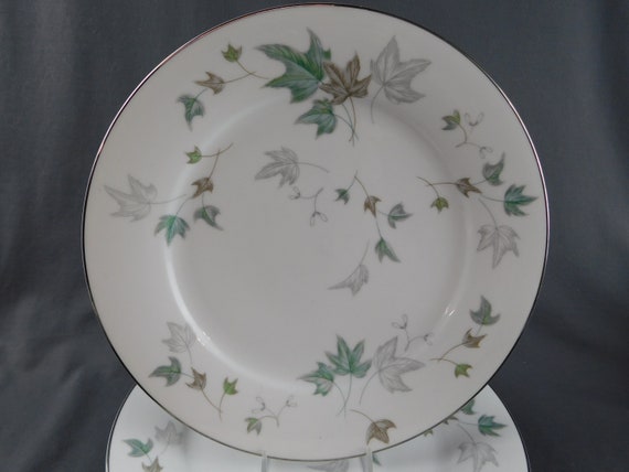 Set of 6 Noritake Greenwood Dinner Plates - 10-1/2 Set of 6 Noritake Greenwood Dinner Plates - 10-1/2