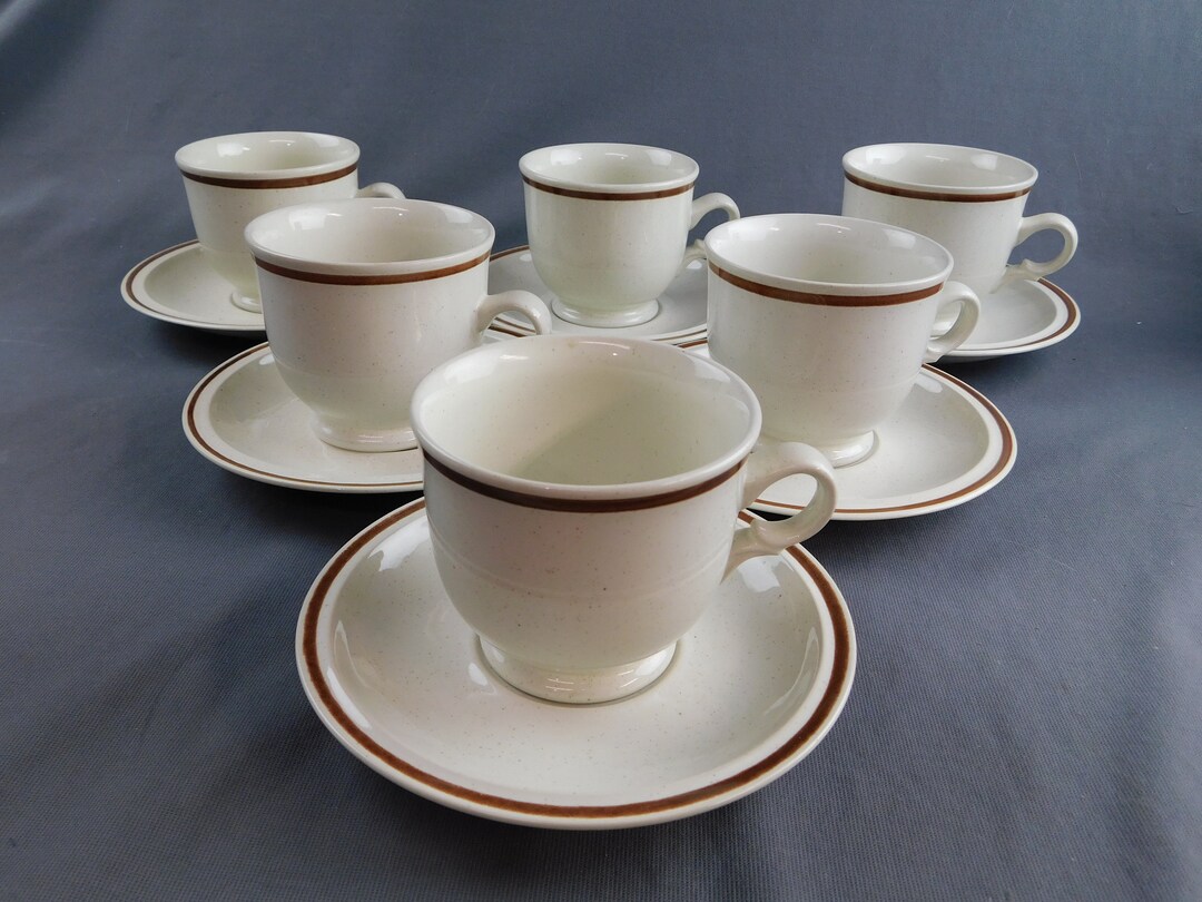 Set of 6 Hearthside Casual Elegance Cups and Saucers Made in - Etsy