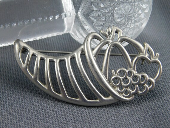 Thanksgiving Cornucopia Charm Sterling Silver Antiqued Finish Thanksgiving Cornucopia Charm Sterling Silver Antiqued Finish