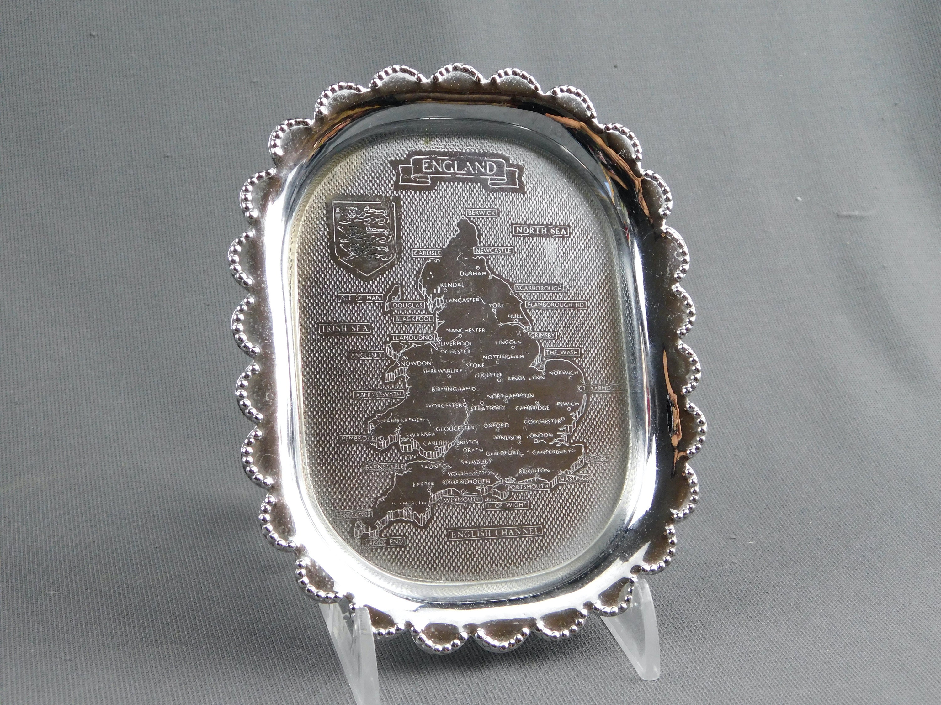 お見舞い Souvenir Metal England Vintage Tray Plate Quality Celtic その他