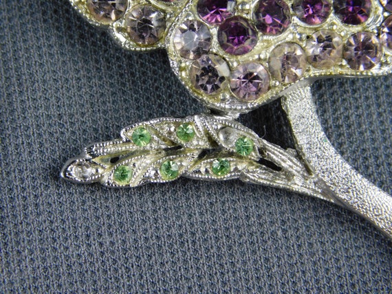 Superior Quality Silver Tone Floral Brooch Pin Pu… - image 4