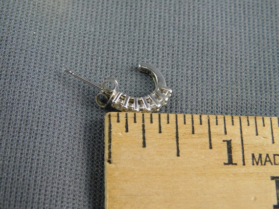 Sterling Silver & CZ Cubic Zirconia Earrings Pier… - image 5