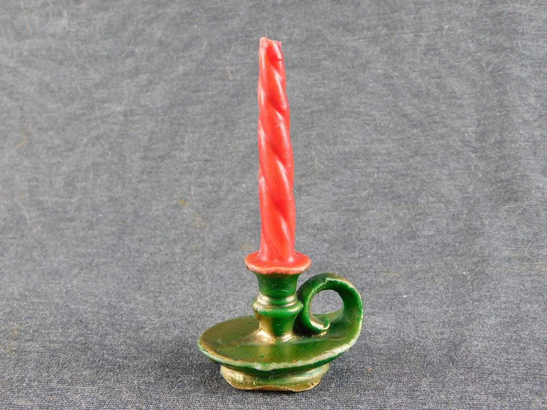 Vintage Gurley Candle Co, Buffalo, NY Wax Candle With Wax Base Twisted