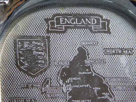 Vintage England Metal Souvenir Tray Celtic Quality Plate Vintage England Metal Souvenir Tray Celtic Quality Plate