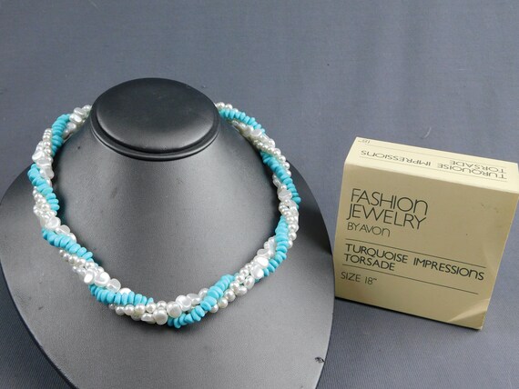 Vintage Avon Turquoise Impressions 
