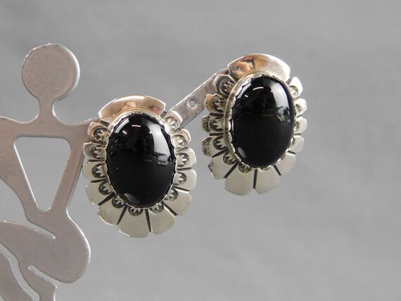 Longer Vintage Native American Navajo Sugulite Sterling Silver Juan Willie Earrings Longer Vintage Native American Navajo Sugulite Sterling Silver Juan Willie Earrings