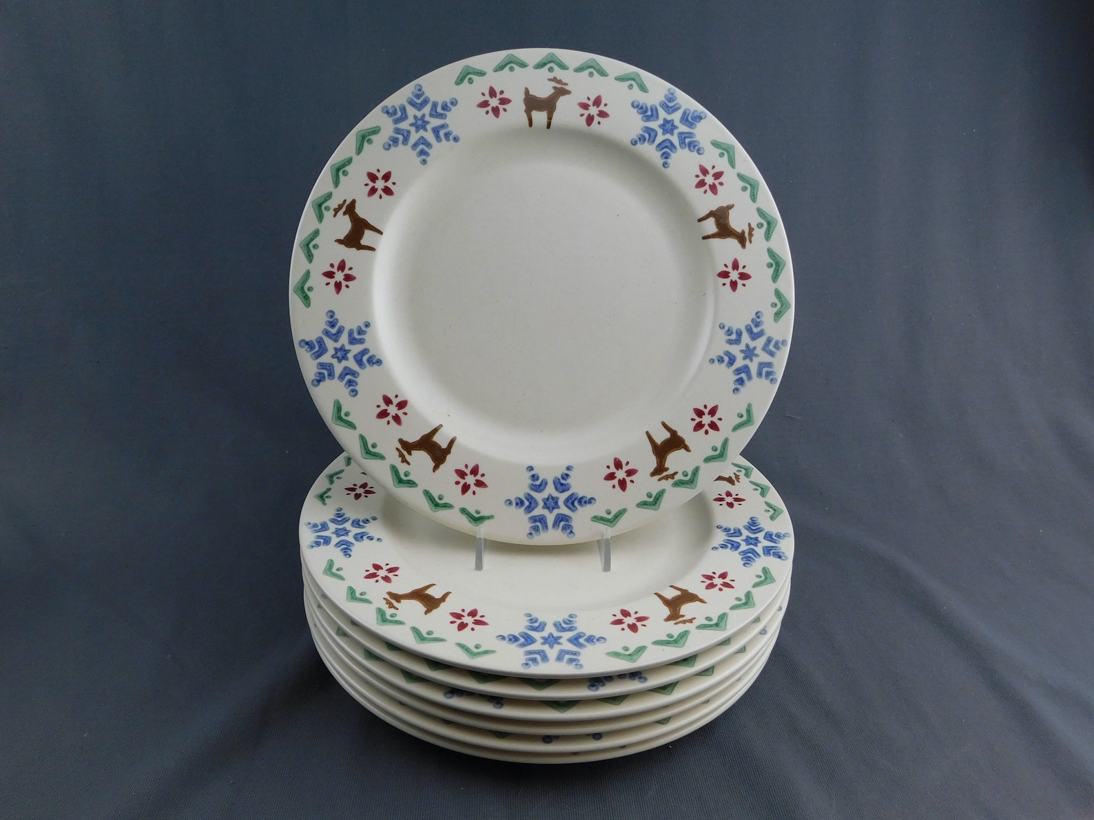 Vintage Reindeer Dinner Plates Vintage Reindeer Dinner Plates