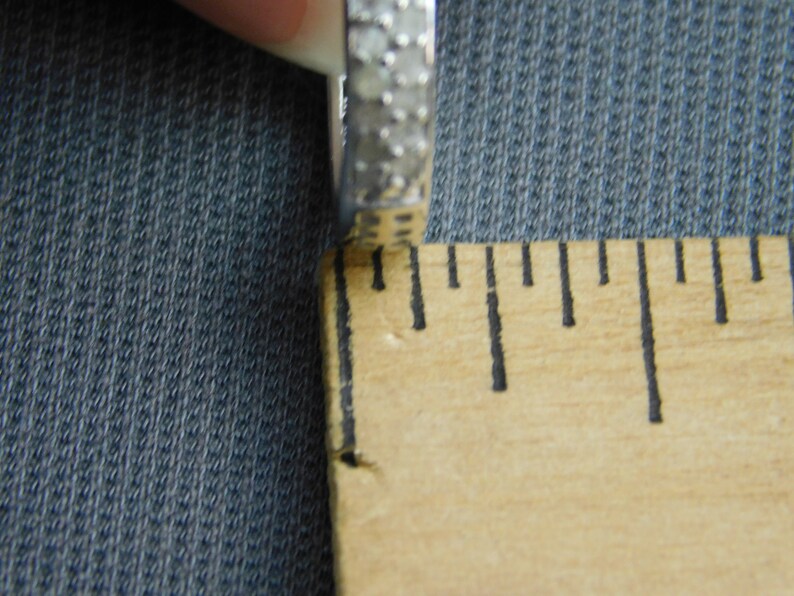 Sterling Silver .925 Genuine Diamond Hoop Earrings Pierced Signed FAS 4.3 Grams 34 Diameter 18 Wide Double Row of Stones Vintage