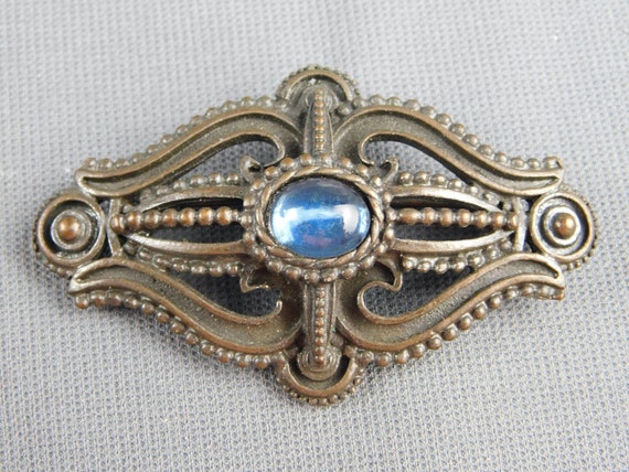 Victorian Mourning Style Vintage Brooch/ Pin with… - image 2