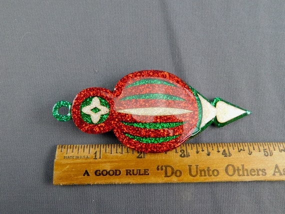 RARE Holiday Ornaments by Lucinda Pin Brooch Huge Red… - Gem
