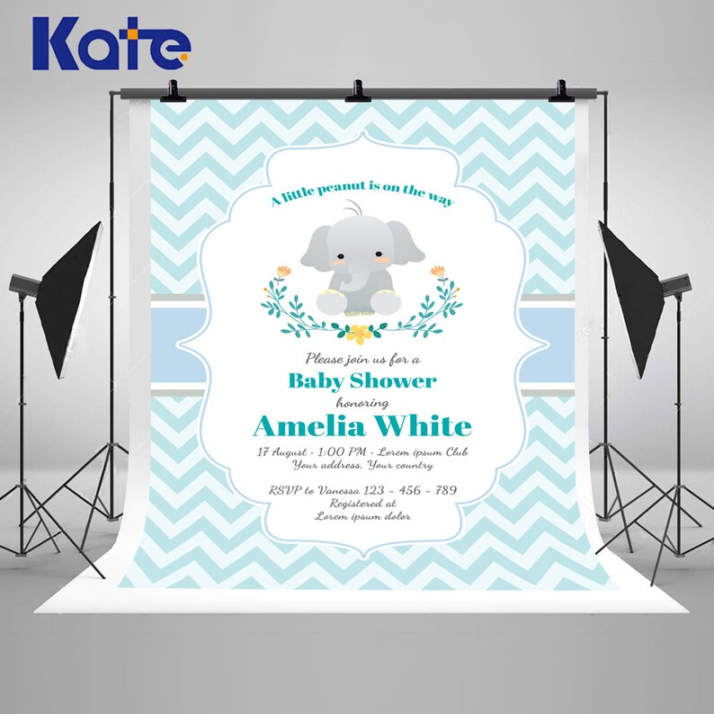 Elephant Baby Shower Theme Invitation Photography Backdrops Etsy Elephant Baby Shower Theme Invitation Photography Backdrops Etsy