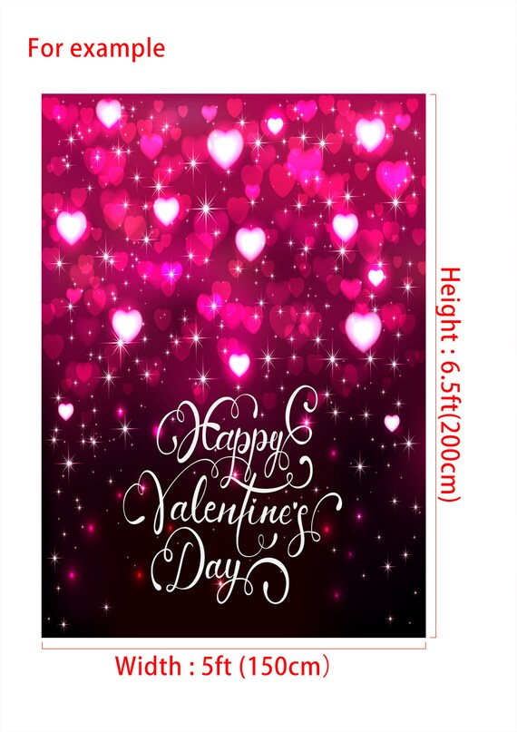 Dream Shiny Pink Hearts And Stars Photography Backdrops Dark Etsy