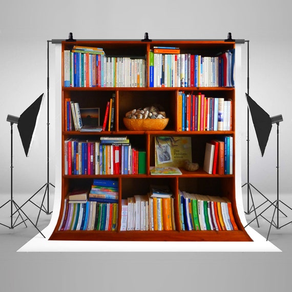 Background Bookshelf Backdrop