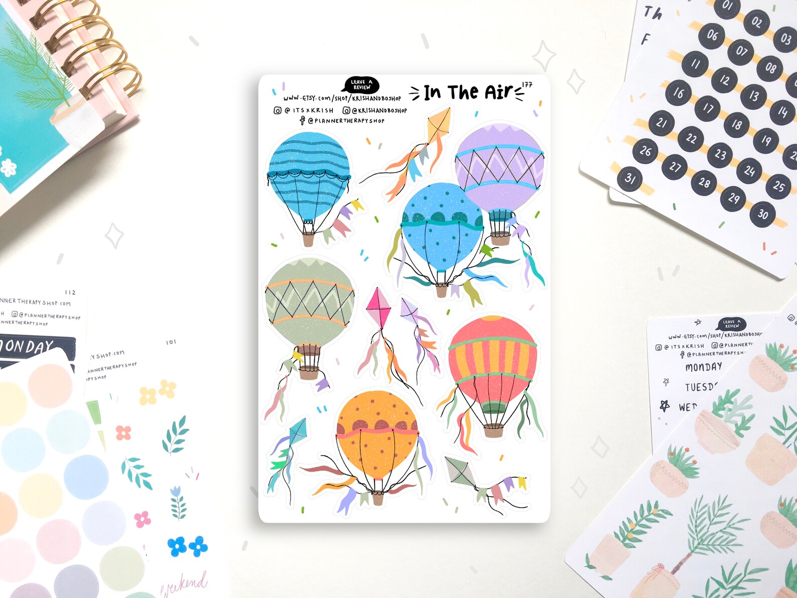 Hot Air Balloon sticker kit hot air balloon stickers Etsy