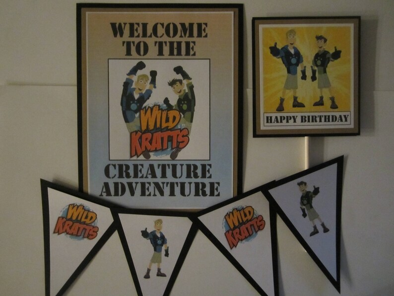Wild Kratts Party Package HAPPY BIRTHDAY Banner Etsy