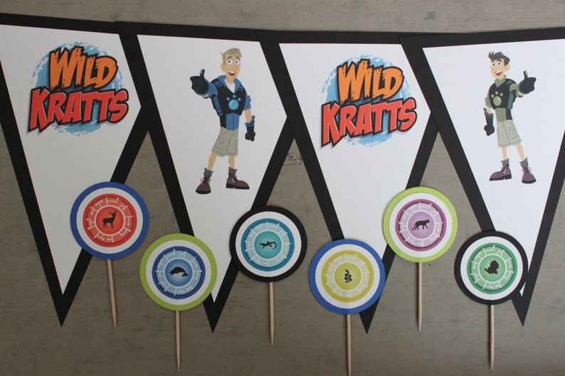 Wild Kratts HAPPY BIRTHDAY Banner & 12 Etsy