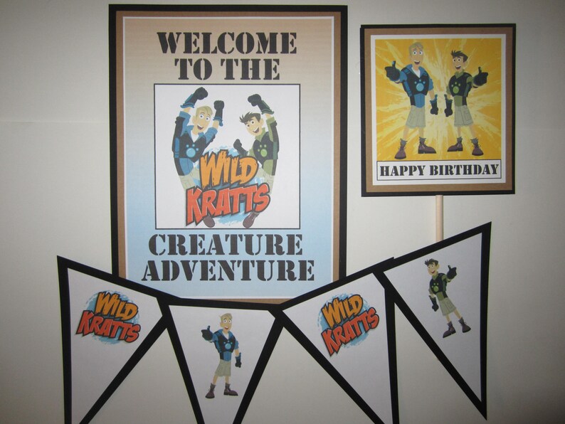 Wild Kratts Party Package HAPPY BIRTHDAY Banner